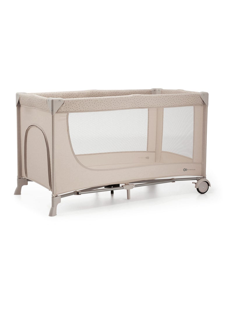 Lit de voyage pliant pour bebe parc securise et confort Beige - Kiabi