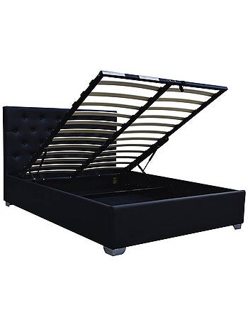 Lit double avec coffre