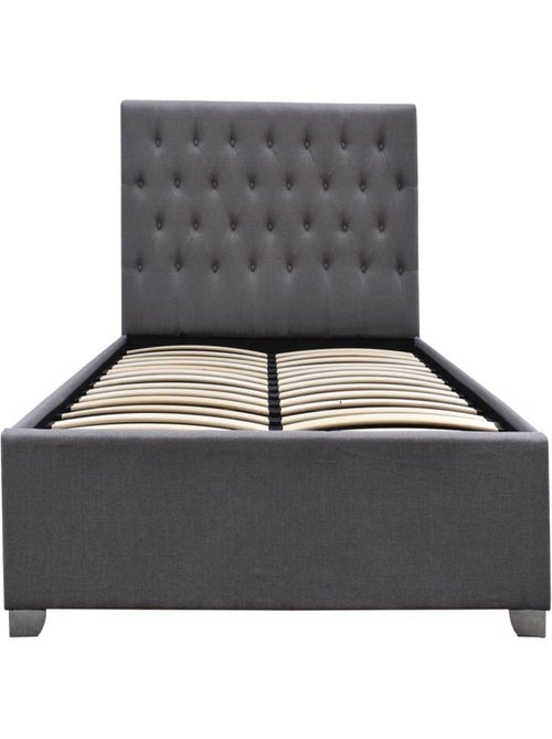 Lit double avec coffre "Tino" - 160 × 200 cm - Gris - Kiabi