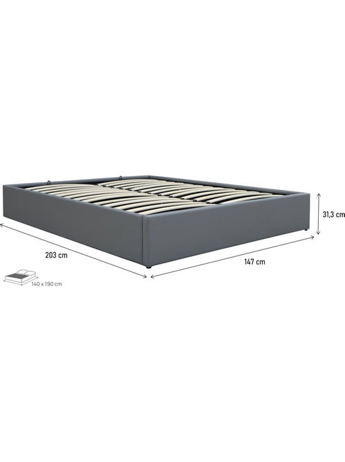 Lit double en PVC avec coffre - Kiabi