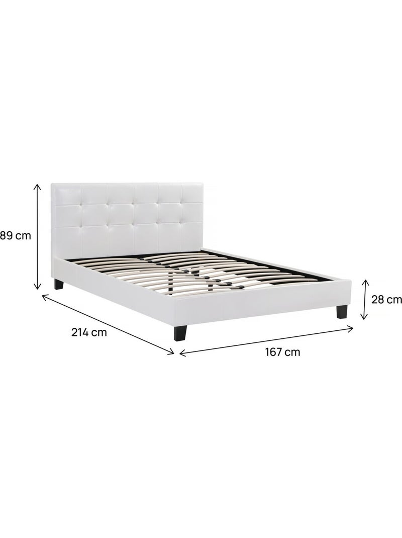 Lit double en pvc Blanc - Kiabi