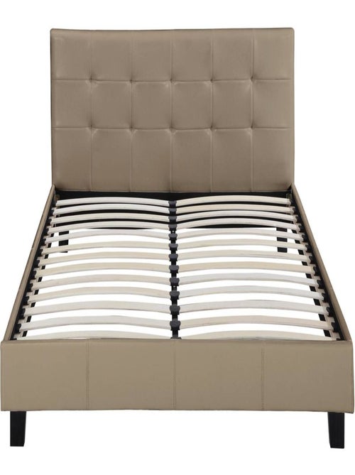 Lit double en pvc "Julia" - 160 x 200 - Taupe - Kiabi