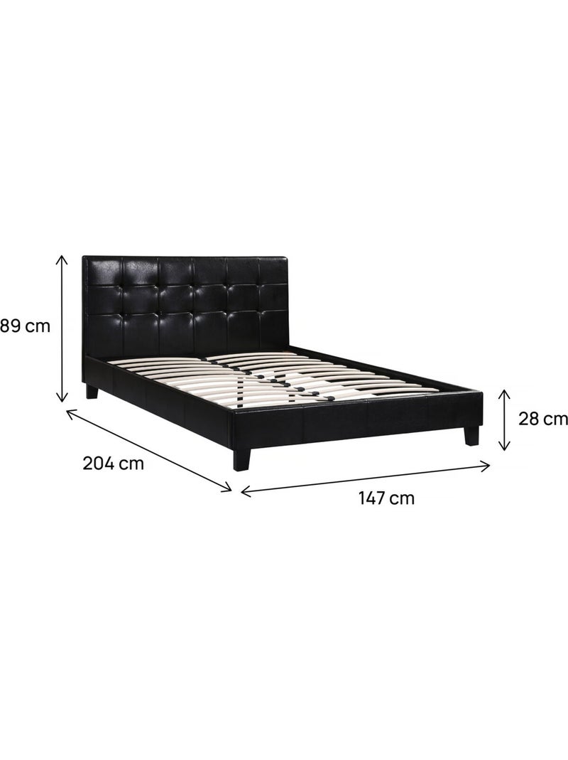 Lit double en pvc Noir Noir - Kiabi