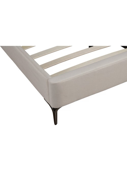 Lit double en tissu capitonné - Kiabi