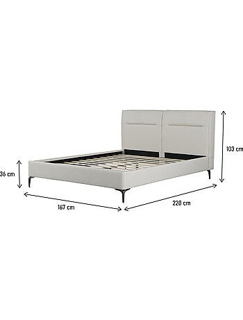 Lit double en tissu design