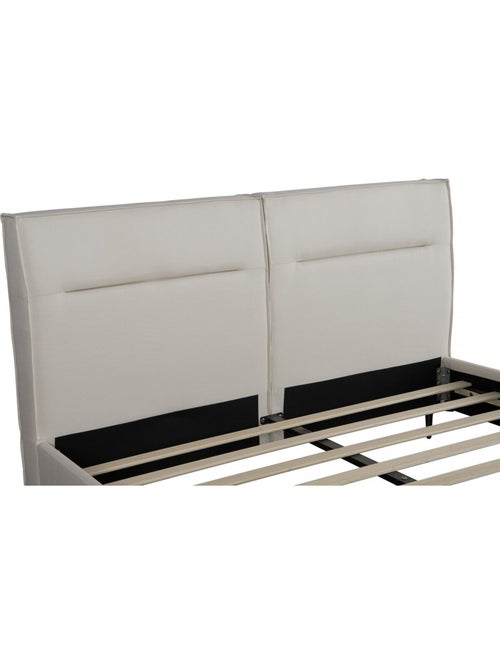 Lit double en tissu design - Kiabi
