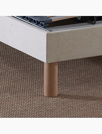 Lit électrique de relaxation multi lattes lisse beige