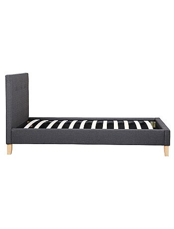 Lit "Elise" - 90 x 190 cm - Gris foncé