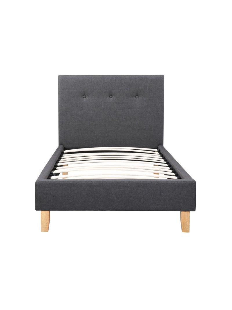 Lit "Elise" - 90 x 190 cm - Gris foncé Gris foncé - Kiabi