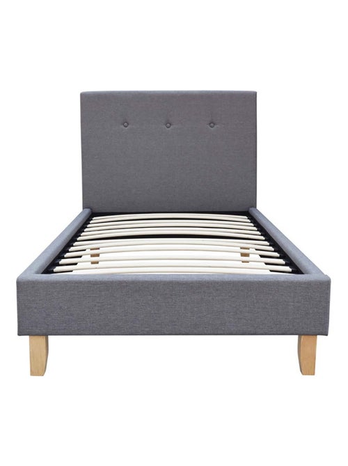 Lit "Elise" - 90 x 190 cm - Gris - Kiabi