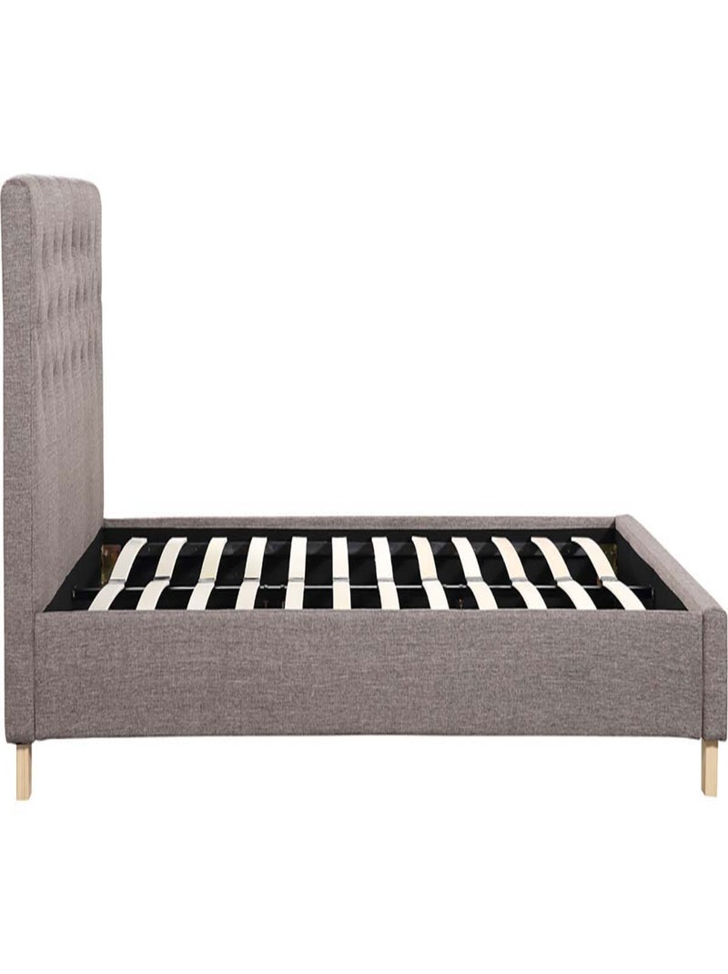 Lit "Emmy" - 160 x 200 cm - Taupe Taupe - Kiabi