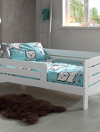 Lit en bois avec barrières