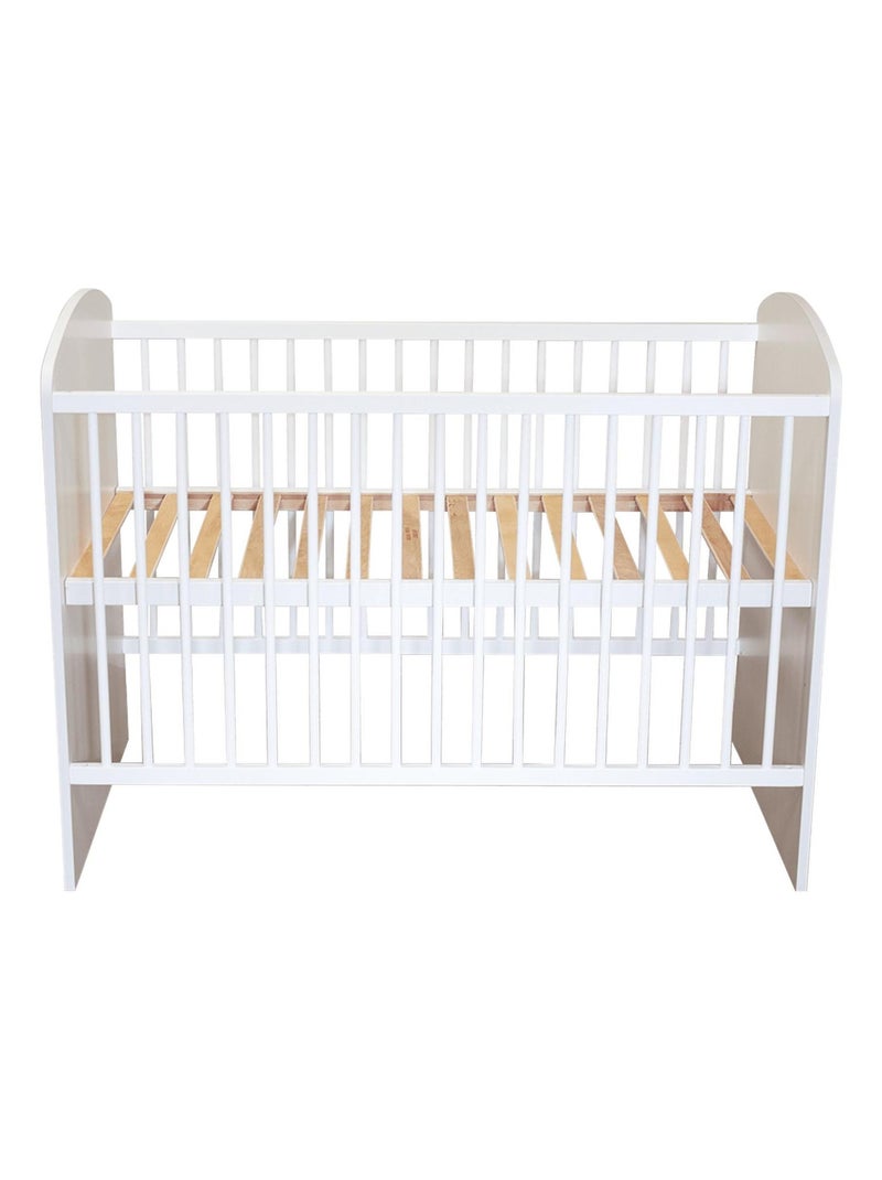 Lit en bois avec sommier réglable Blanc - Kiabi