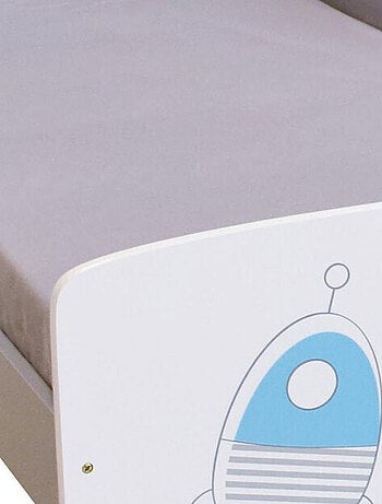 Lit en bois Espace et aventure spatiale 140 cm