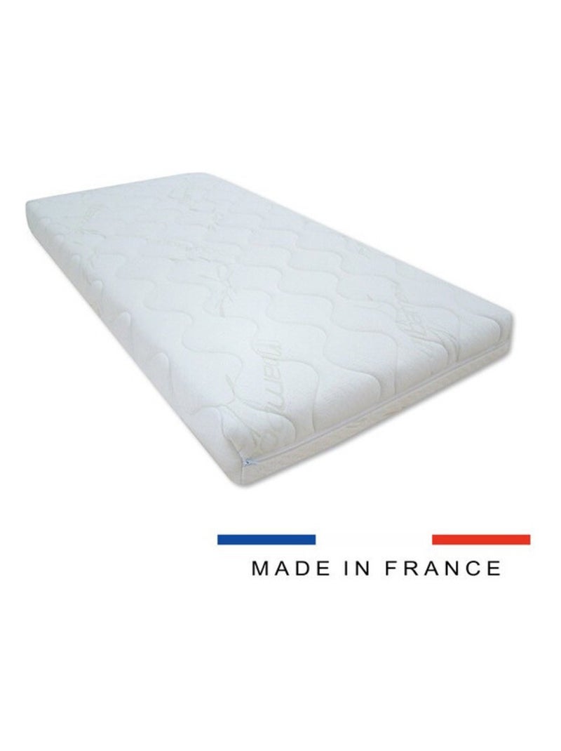 Lit en bois Espace et aventure spatiale 140 cm + Matelas Bleu - Kiabi