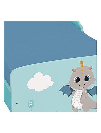 Lit en bois Léon le Dragon avec lattes H.59 cm x L. 77 cm x P. 144 cm