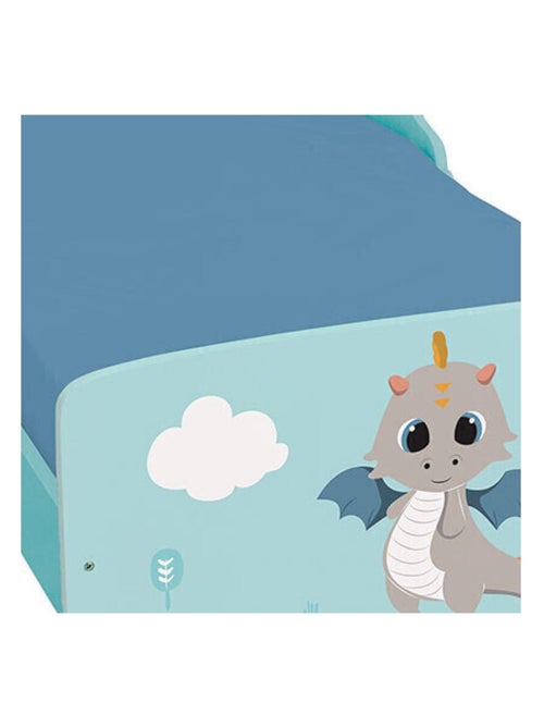 Lit en bois Léon le Dragon avec lattes H.59 cm x L. 77 cm x P. 144 cm - Kiabi