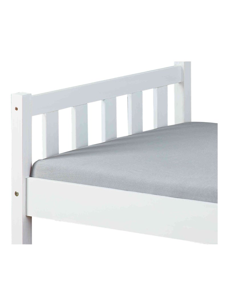 Lit en bois massif Blanc - Kiabi