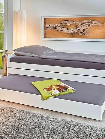 Lit en bois massif triple couchages