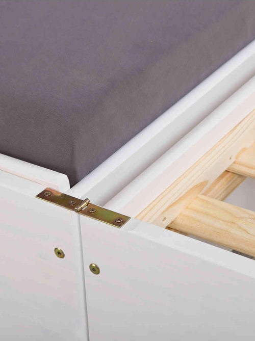 Lit en bois massif triple couchages - Kiabi