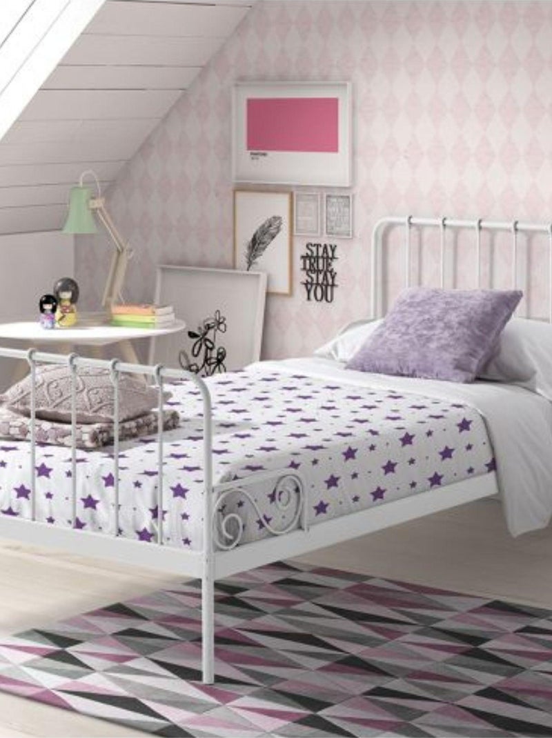 Lit en métal Blanc - Kiabi