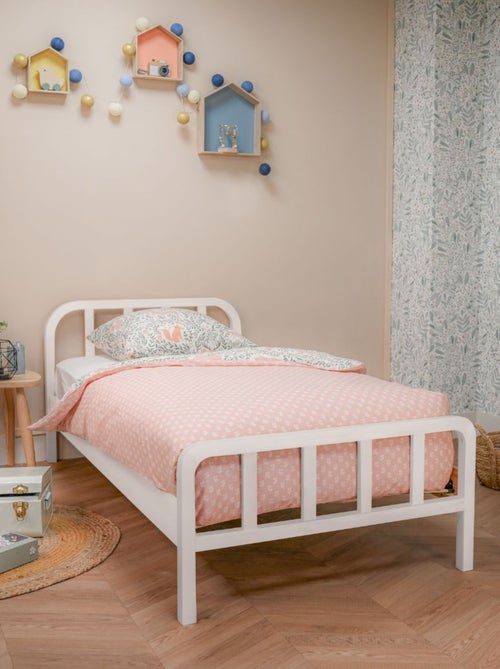 Lit en pin massif avec tête de lit arrondie - Kiabi