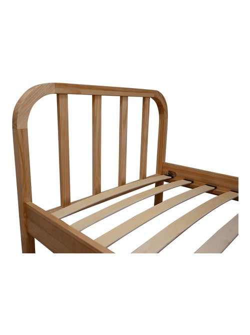 Lit en pin massif avec tête de lit arrondie - Kiabi