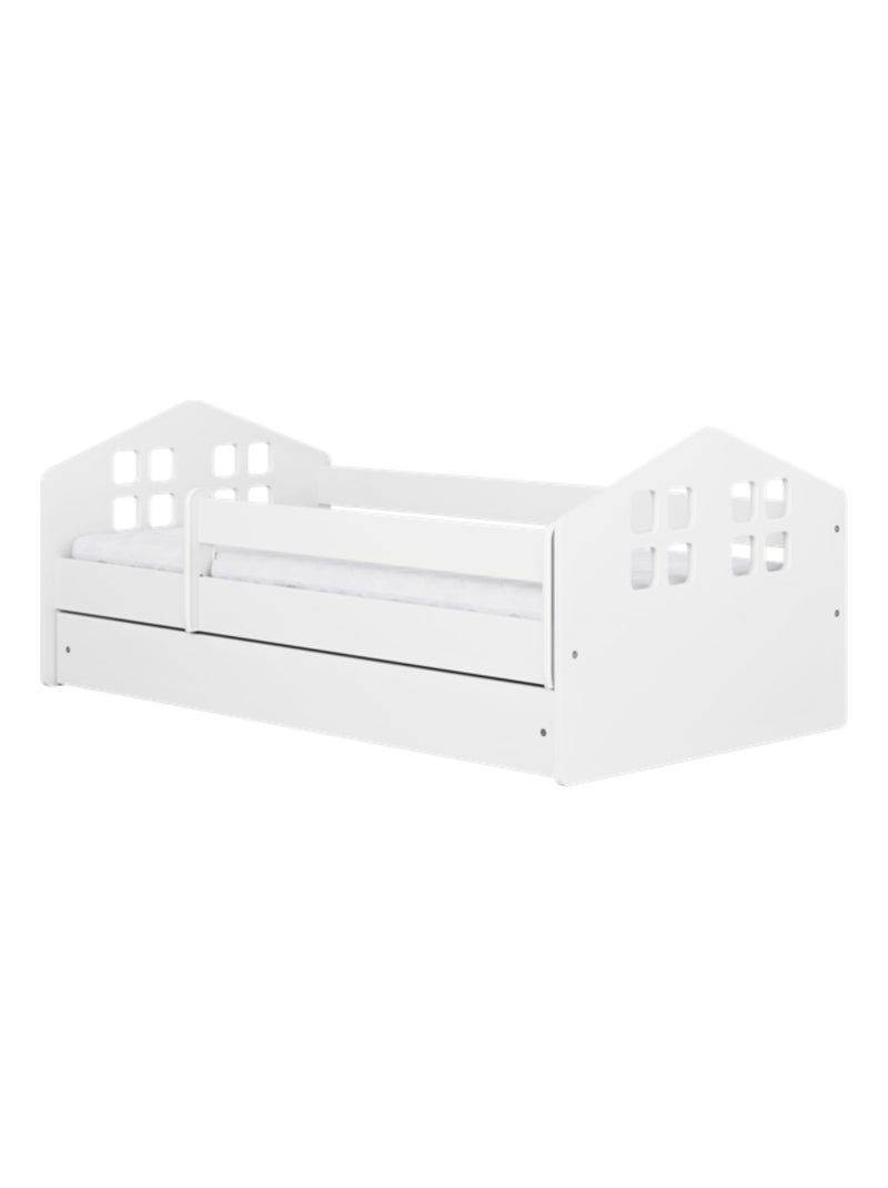 Lit Enfant - 140x80cm - avec tiroir Blanc - Kiabi