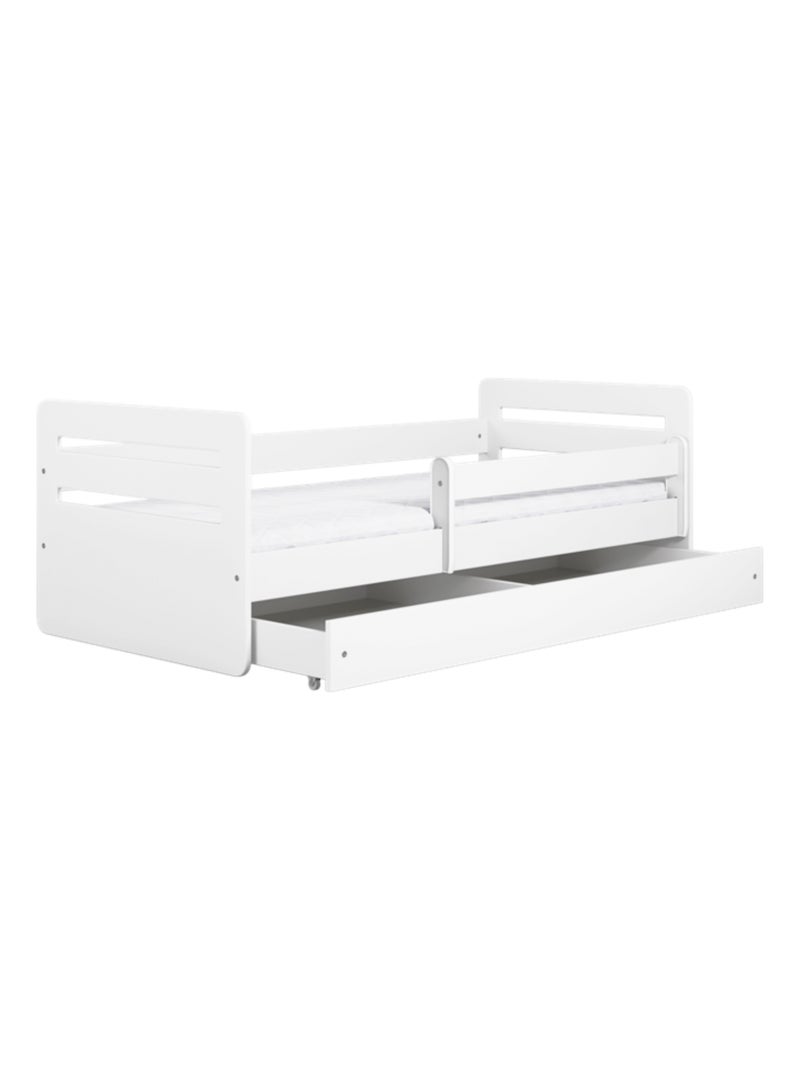 Lit Enfant - 140x80cm Avec Matelas Blanc - Kiabi