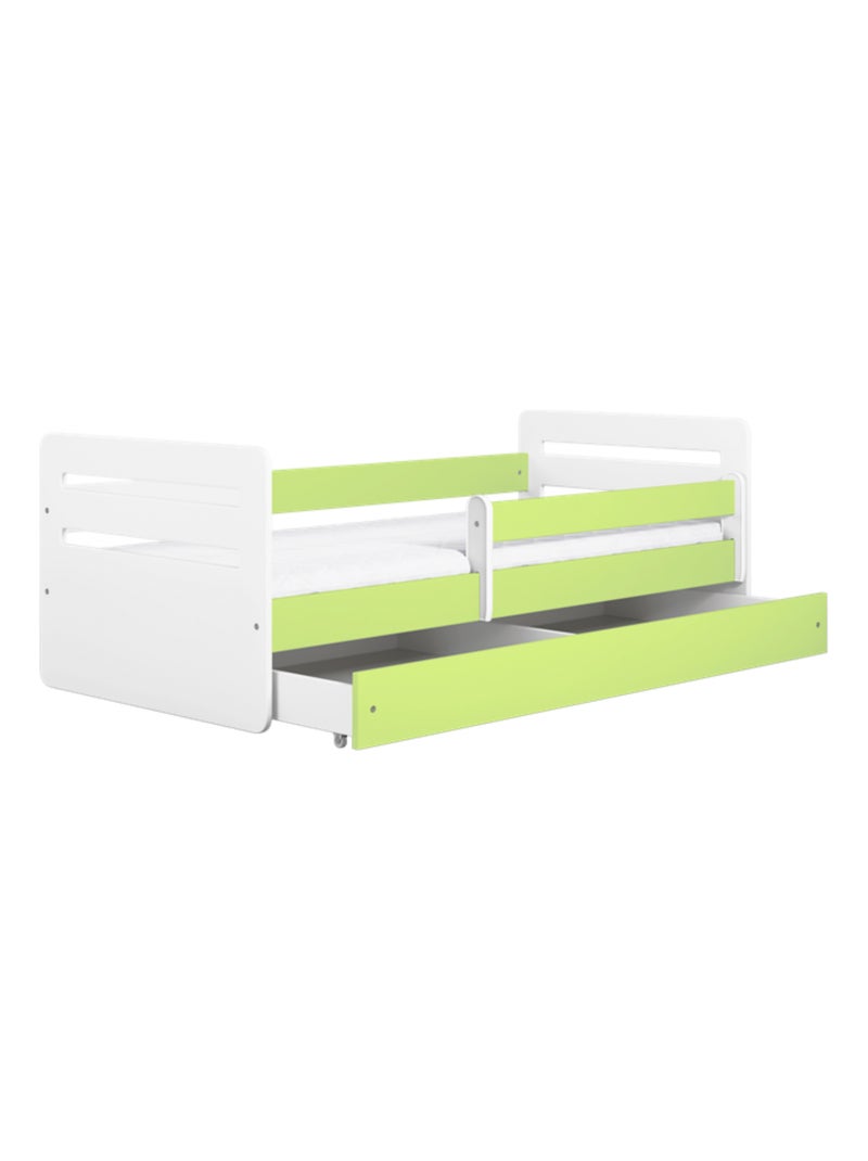 Lit Enfant - 140x80cm Avec Matelas Vert d'eau - Kiabi