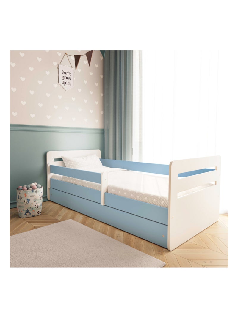 Lit Enfant - 140x80cm Bleu marine - Kiabi