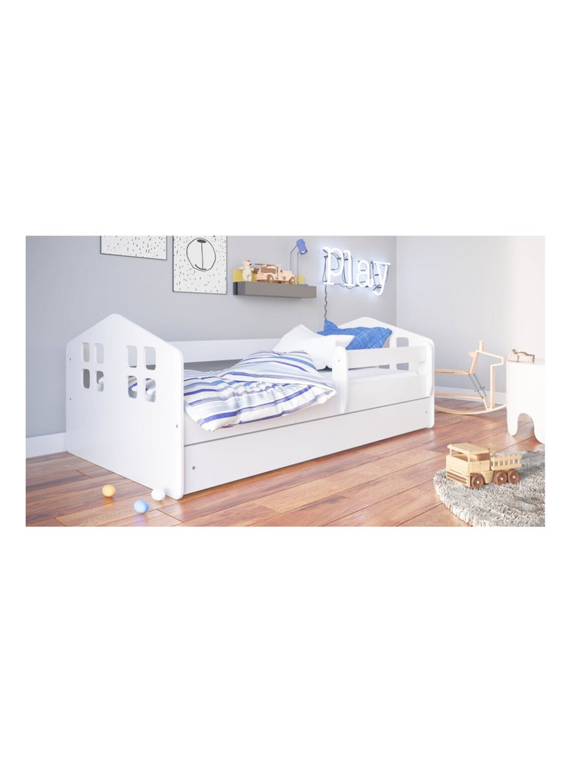 Lit Enfant - 160x80cm - avec tiroir Blanc - Kiabi
