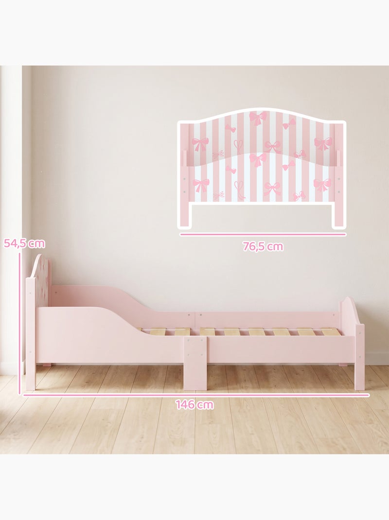 Lit enfant - lit d'enfant design girly - sommier à lattes inclus - rose blanc Rose - Kiabi