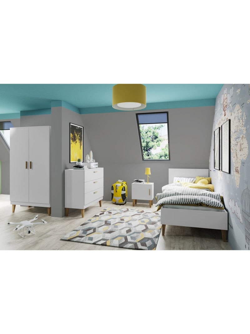 Lit enfant 180x80 cm Blanc - Kiabi