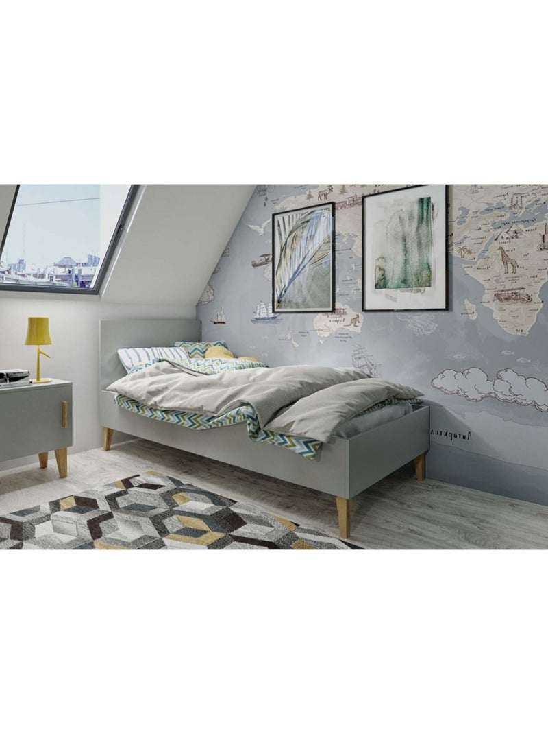 Lit enfant 180x80 cm Gris - Kiabi