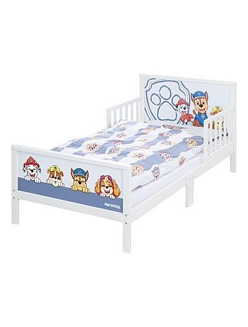 Lit enfant 70 x 140 avec barrières de sécurité et linge de lit 'Paw Patrol' ROBA