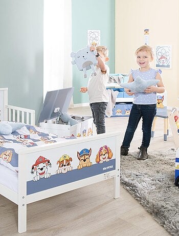Lit enfant 70 x 140 avec barrières de sécurité et linge de lit 'Paw Patrol' ROBA