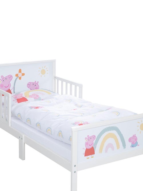 Lit enfant 70 x 140 avec barrières de sécurité et linge de lit 'Peppa Pig' ROBA - Kiabi