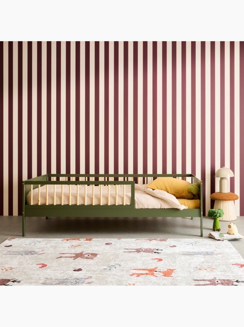 Lit enfant 90 x 190 cm pin naturel sommier à lattes inclus Elio - Kiabi