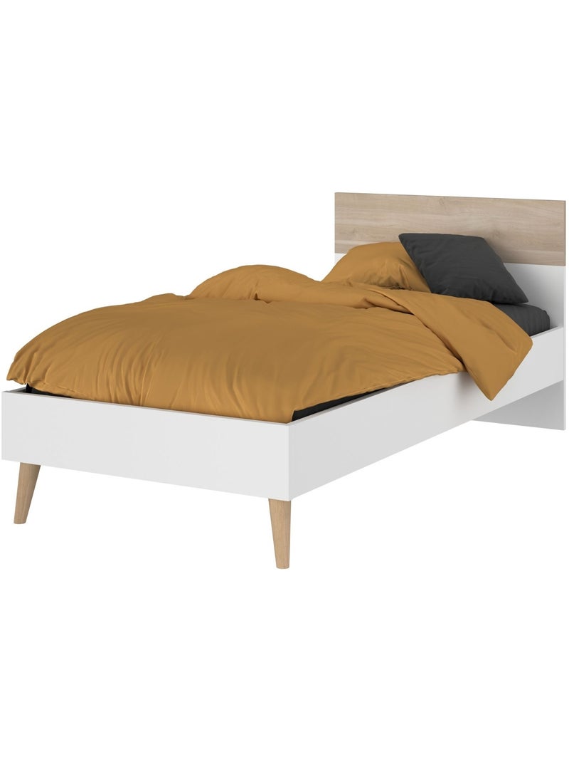Lit enfant 90x200 adaptable en 190 cm Blanc - Kiabi