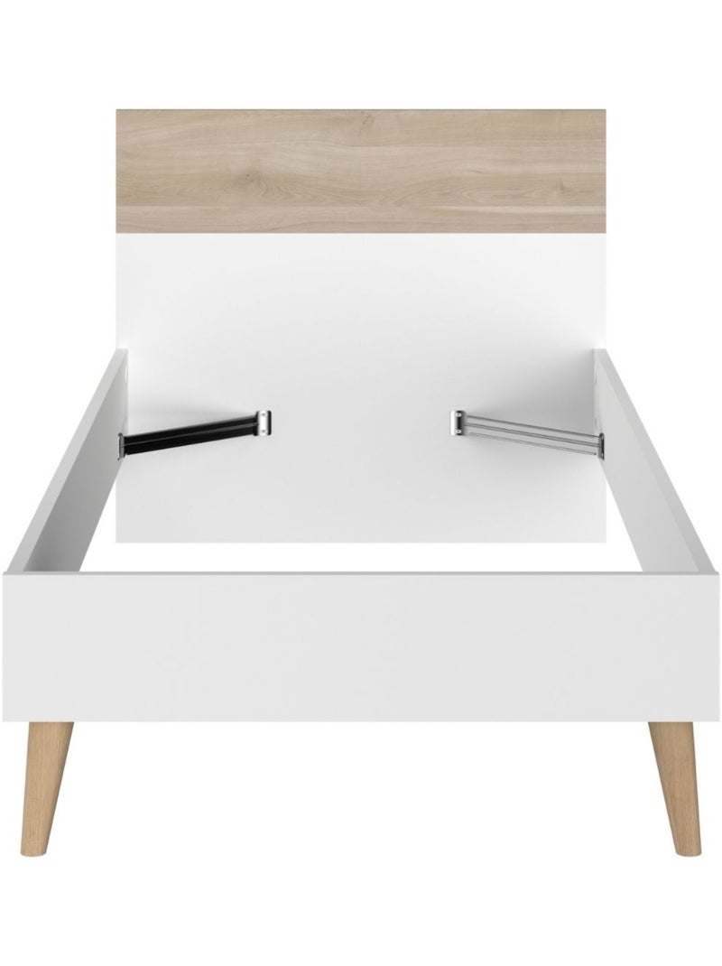 Lit enfant 90x200 adaptable en 190 cm Blanc - Kiabi