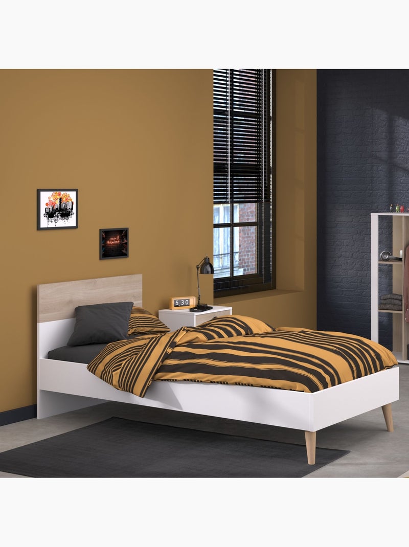 Lit enfant 90x200 adaptable en 190 cm Blanc - Kiabi