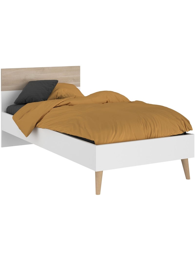 Lit enfant 90x200 adaptable en 190 cm Blanc - Kiabi
