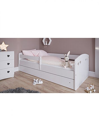 Lit Enfant à barrière 160x80 cm avec tiroir