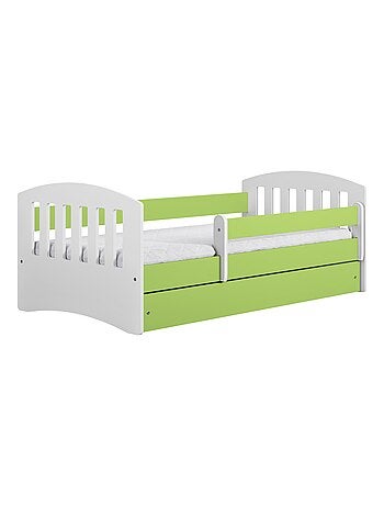 Lit Enfant à barrière 160x80cm avec tiroir et matelas inclus - CLASSIC
