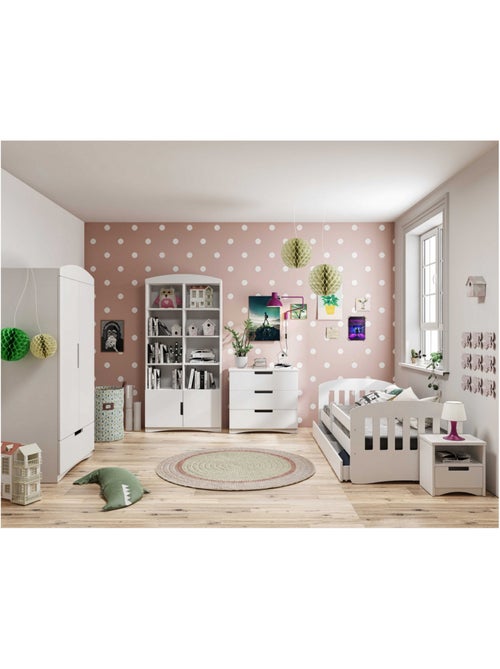 Lit Enfant à barrière 180x80cm avec tiroir et matelas inclus - CLASSIC - Kiabi