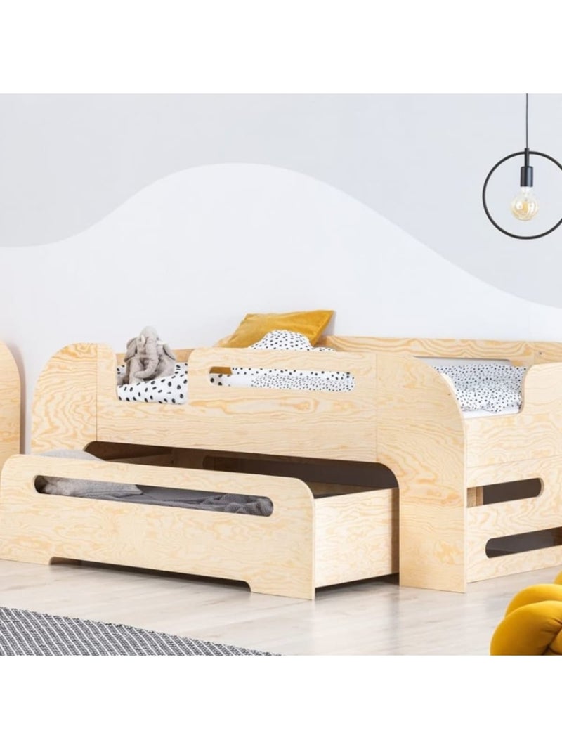 Lit enfant aiko 90×200 cm contreplaqué Beige - Kiabi