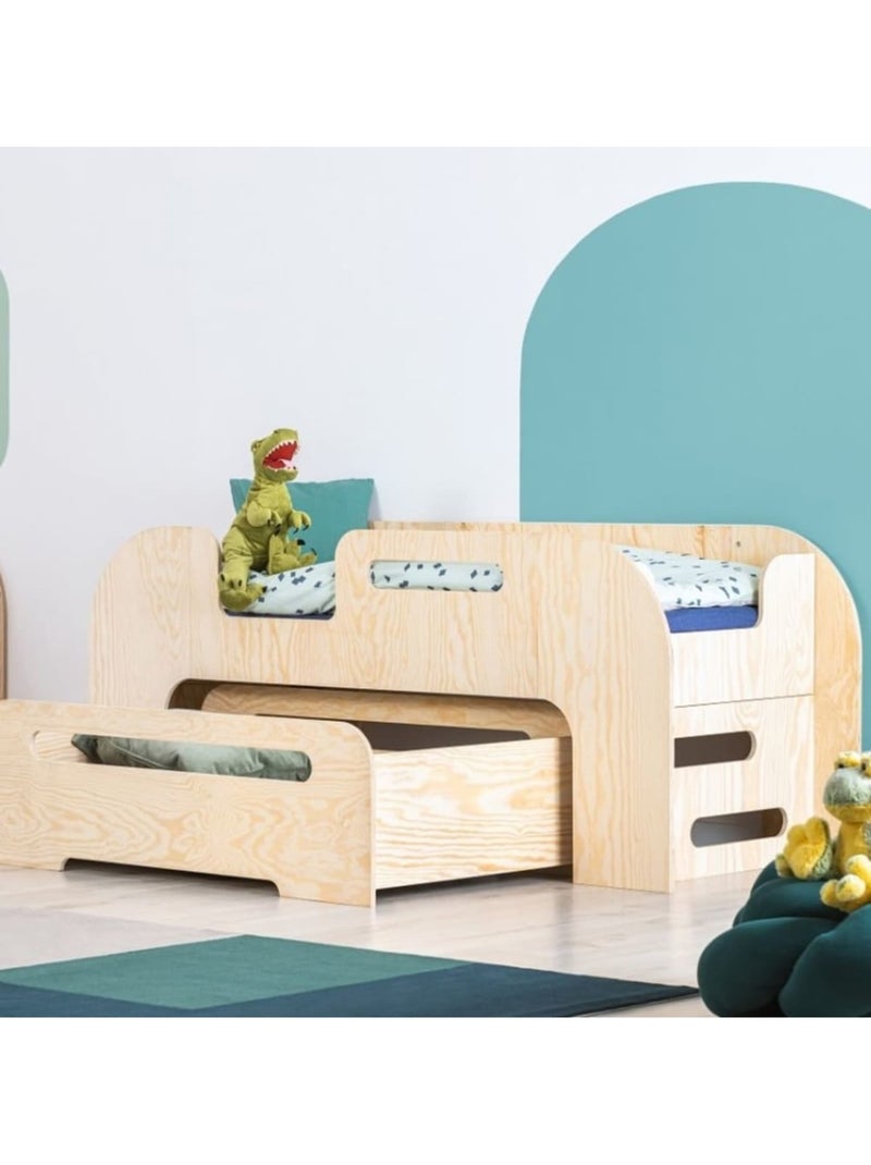 Lit enfant aiko 90×200 cm contreplaqué Beige - Kiabi