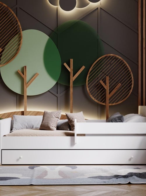 Lit enfant Aksel avec tiroir - sommier et matelas inclus - Kiabi