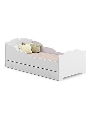 Lit enfant fille ALMENA avec tiroir matelas et cadre inclus